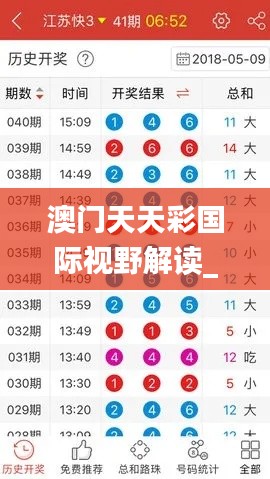 澳门天天彩国际视野解读_LCC6.49.70 动态版