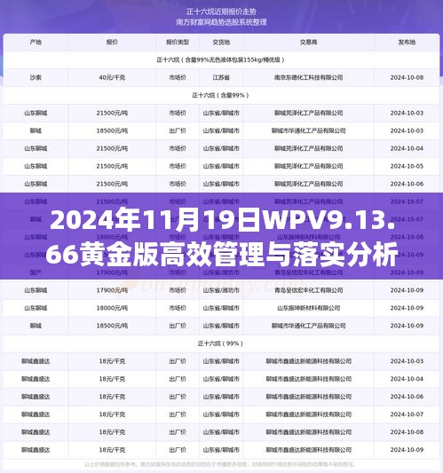 2024年11月19日WPV9.13.66黄金版高效管理与落实分析—新澳精准资料免费平台