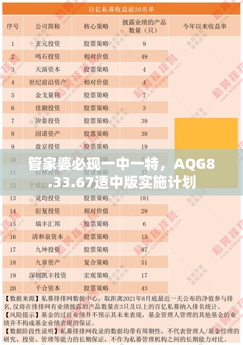 管家婆必现一中一特，AQG8.33.67适中版实施计划