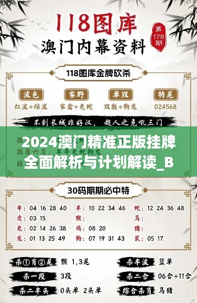 2024澳门精准正版挂牌全面解析与计划解读_BKN4.35.50史诗版