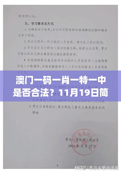 澳门一码一肖一特一中是否合法？11月19日简化流程评估实施_BLQ3.29.87启天境