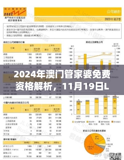 2024年澳门管家婆免费资格解析，11月19日LMW7.56.89活跃版高效分析