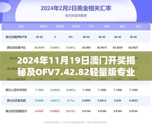 2024年11月19日澳门开奖揭秘及OFV7.42.82轻量版专业解析