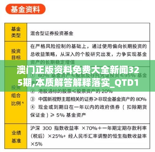 澳门正版资料免费大全新闻325期,本质解答解释落实_QTD1.38.73触感版