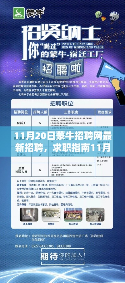 11月20日蒙牛招聘网最新招聘信息及求职步骤详解