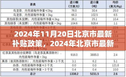 2024年北京市补贴政策详解，申请流程与补贴细则全解析