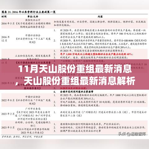 天山股份重组最新消息解析与跟进指南，深度解读11月重组动态