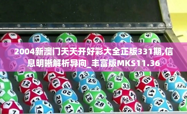 2004新澳门天天开好彩大全正版331期,信息明晰解析导向_丰富版MKS11.36