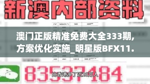 澳门正版精准免费大全333期,方案优化实施_明星版BFX11.77