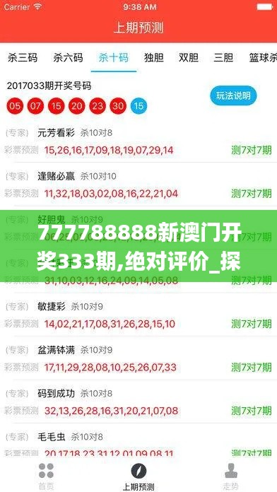 777788888新澳门开奖333期,绝对评价_探索版IAR11.37