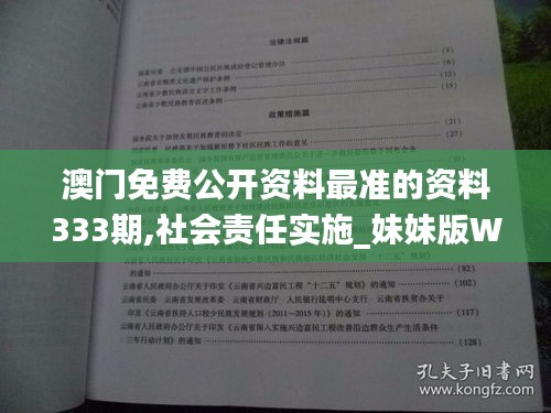 澳门免费公开资料最准的资料333期,社会责任实施_妹妹版WON11.91