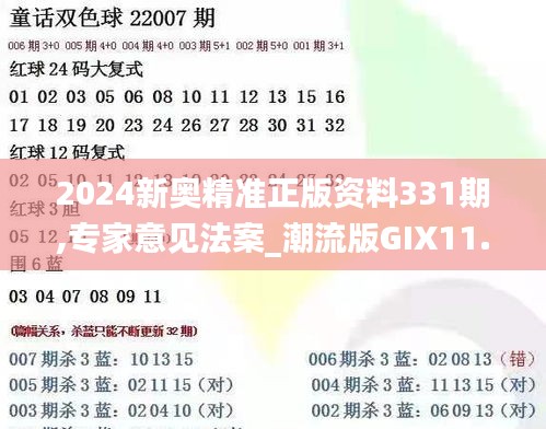 2024新奥精准正版资料331期,专家意见法案_潮流版GIX11.37