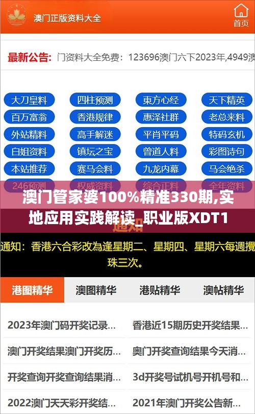 澳门管家婆100%精准330期,实地应用实践解读_职业版XDT11.50