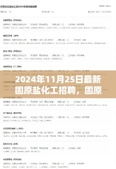 固原盐化工招聘热点解析，最新招聘动态（2024年）