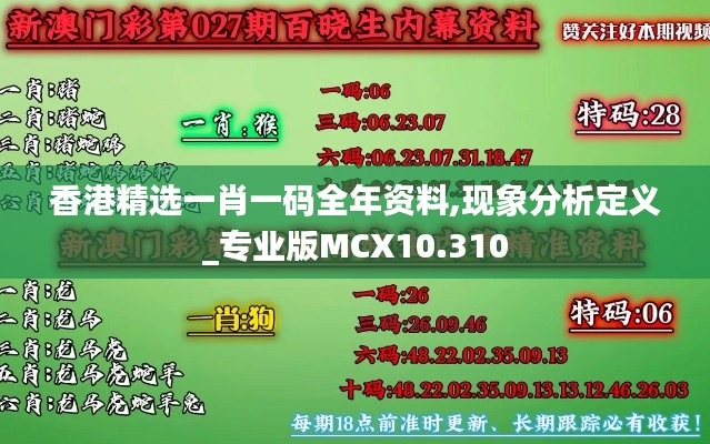 香港精选一肖一码全年资料,现象分析定义_专业版MCX10.310