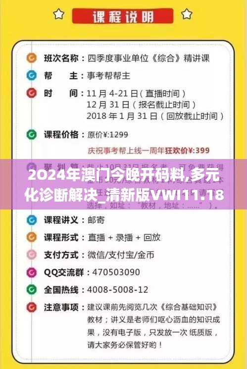 2O24年澳门今晚开码料,多元化诊断解决_清新版VWI11.189