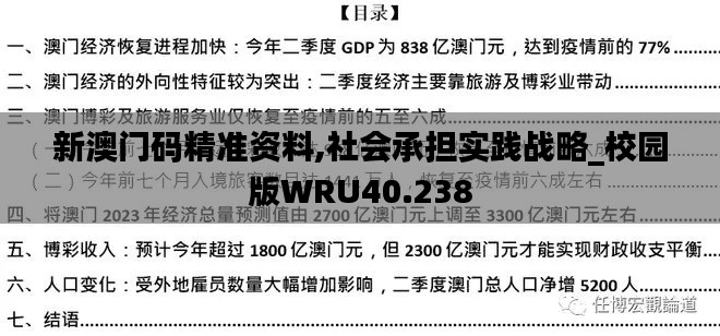 新澳门码精准资料,社会承担实践战略_校园版WRU40.238