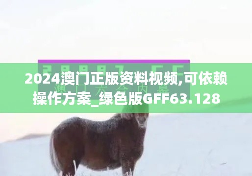 2024澳门正版资料视频,可依赖操作方案_绿色版GFF63.128