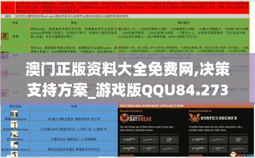 澳门正版资料大全免费网,决策支持方案_游戏版QQU84.273