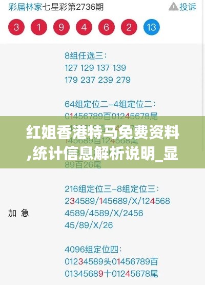 红姐香港特马免费资料,统计信息解析说明_显示版DAB13.383