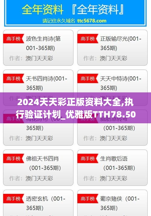 2024天天彩正版资料大全,执行验证计划_优雅版TTH78.509