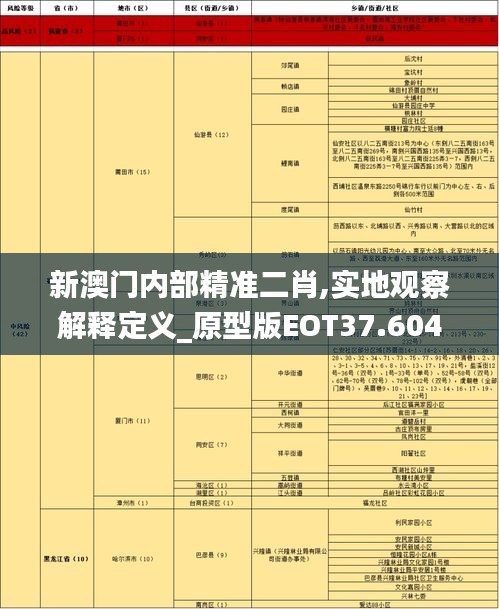 新澳门内部精准二肖,实地观察解释定义_原型版EOT37.604