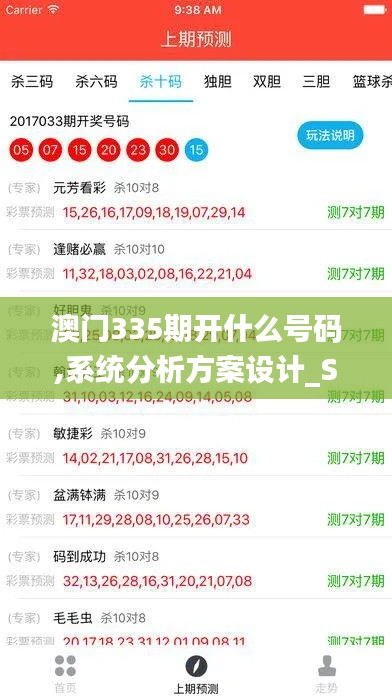 澳门335期开什么号码,系统分析方案设计_SIJ86.788明亮版