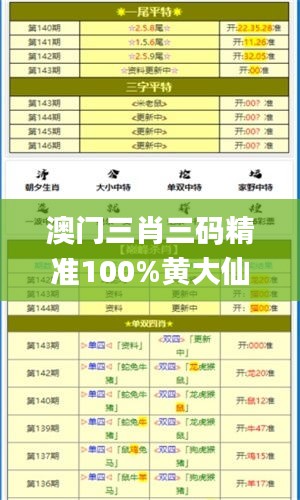 澳门三肖三码精准100%黄大仙,实效性策略解读_标准版27.308-6