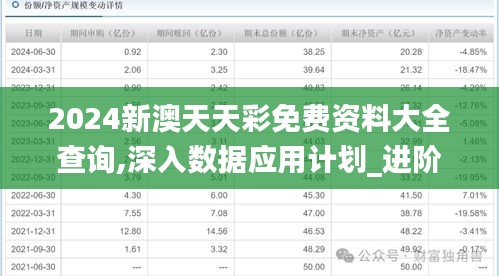 2024新澳天天彩免费资料大全查询,深入数据应用计划_进阶款40.938-7