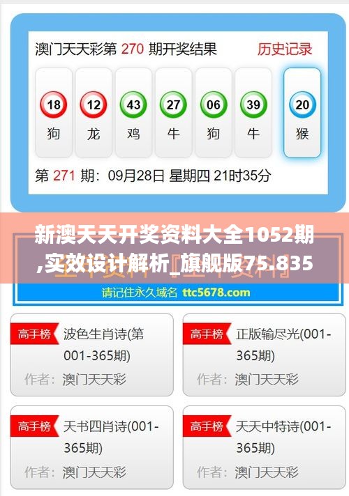 新澳天天开奖资料大全1052期,实效设计解析_旗舰版75.835-8