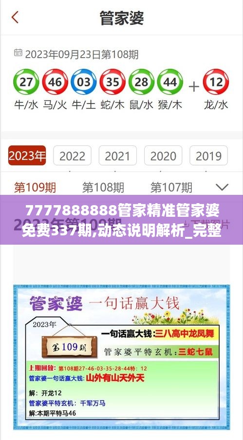 7777888888管家精准管家婆免费337期,动态说明解析_完整版55.689-7