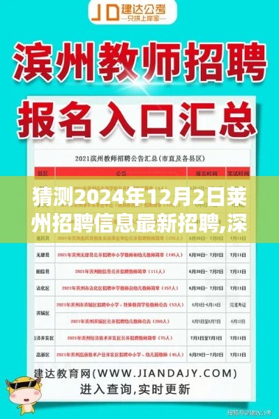 深度解析预测，莱州未来招聘趋势展望——以猜测莱州招聘信息最新招聘为例（2024年预测）