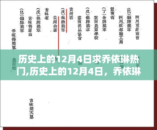 历史上的12月4日，乔依琳的逆袭之路与成就铸就自信的光辉历程