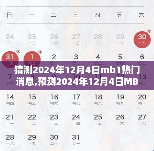 揭秘未来走向，预测MBI热门消息碰撞各方观点，展望2024年12月4日的新动态