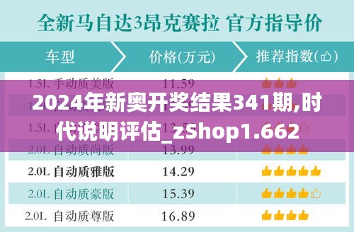 2024年新奥开奖结果341期,时代说明评估_zShop1.662