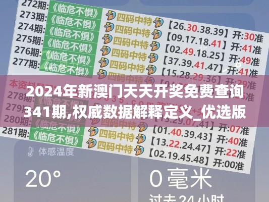 2024年新澳门天天开奖免费查询341期,权威数据解释定义_优选版4.216