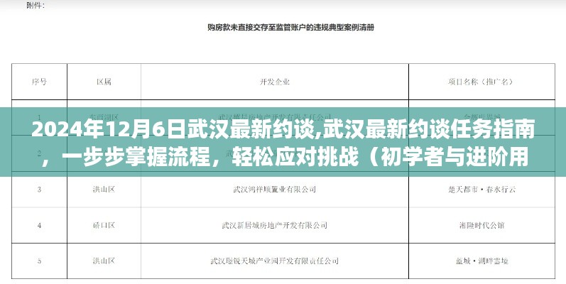 武汉最新约谈流程详解，从初学者到进阶用户，轻松应对挑战指南（2024年12月6日更新）