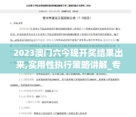 2023澳门六今晚开奖结果出来,实用性执行策略讲解_专属版7.669