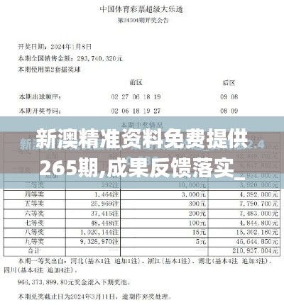 新澳精准资料免费提供265期,成果反馈落实_安卓款7.611