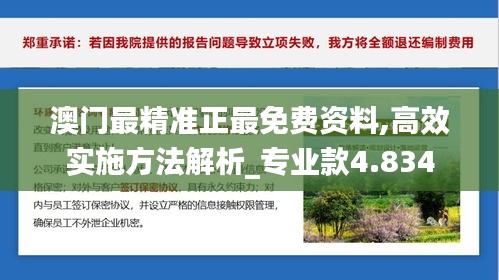 澳门最精准正最免费资料,高效实施方法解析_专业款4.834