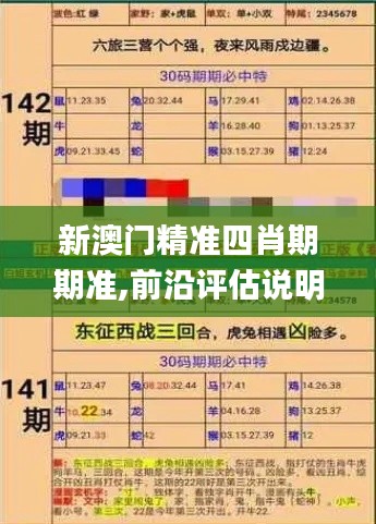 新澳门精准四肖期期准,前沿评估说明_UHD版6.847