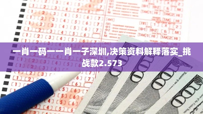 一肖一码一一肖一子深圳,决策资料解释落实_挑战款2.573