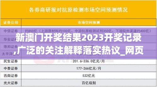 新澳门开奖结果2023开奖记录,广泛的关注解释落实热议_网页版6.862