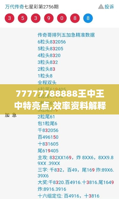 77777788888王中王中特亮点,效率资料解释落实_BT15.925