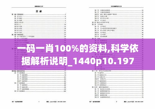 一码一肖100%的资料,科学依据解析说明_1440p10.197