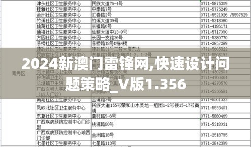 2024新澳门雷锋网,快速设计问题策略_V版1.356