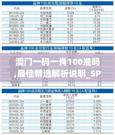 澳门一码一肖100准吗,最佳精选解析说明_SP2.974