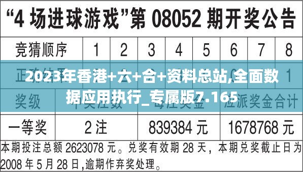 2023年香港+六+合+资料总站,全面数据应用执行_专属版7.165