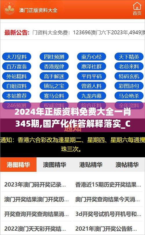 2024年正版资料免费大全一肖345期,国产化作答解释落实_ChromeOS5.119