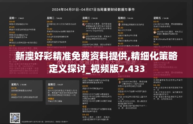 新澳好彩精准免费资料提供,精细化策略定义探讨_视频版7.433